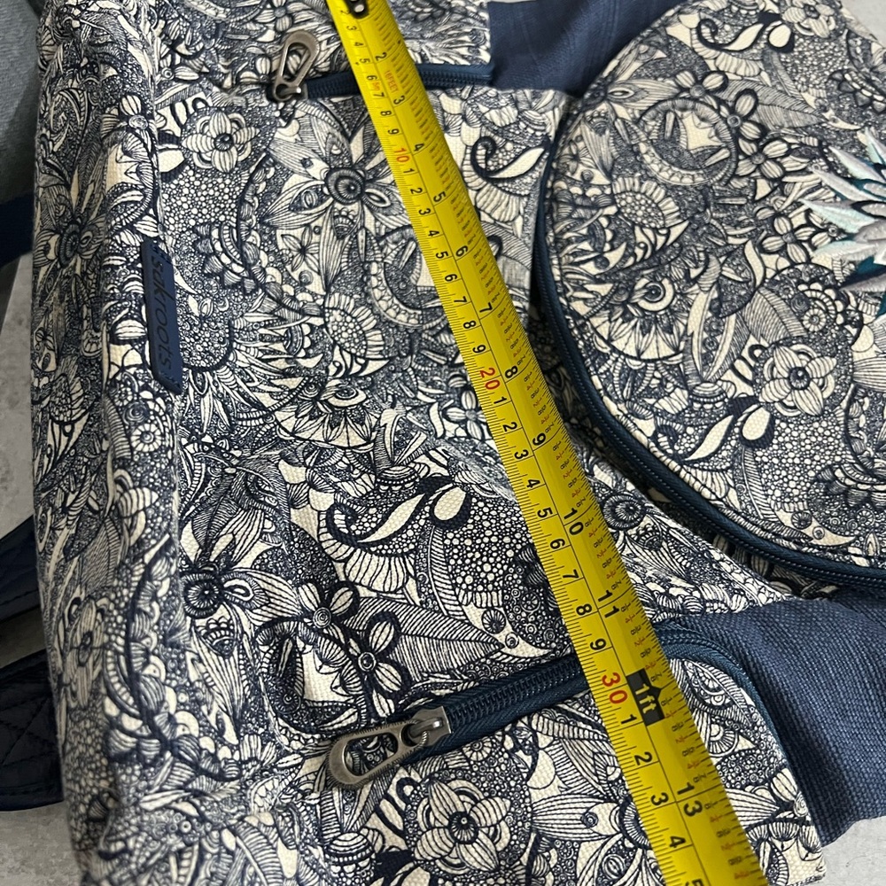Sakroots Artist Circle Pacific Spirit Desert Navy Blue Backpack - Picture 6 of 7